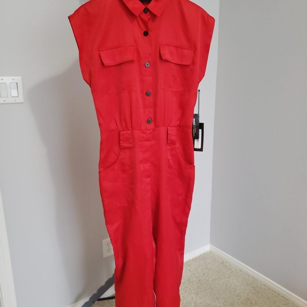 Red Gabrielle Union Jumpsuit xsmall